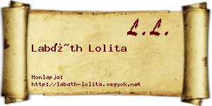 Labáth Lolita névjegykártya